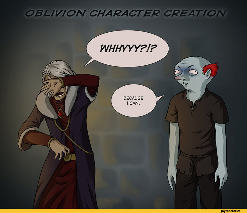 ﻿OBLIVION
WHHYYY?!?
BECAUSE CAN.